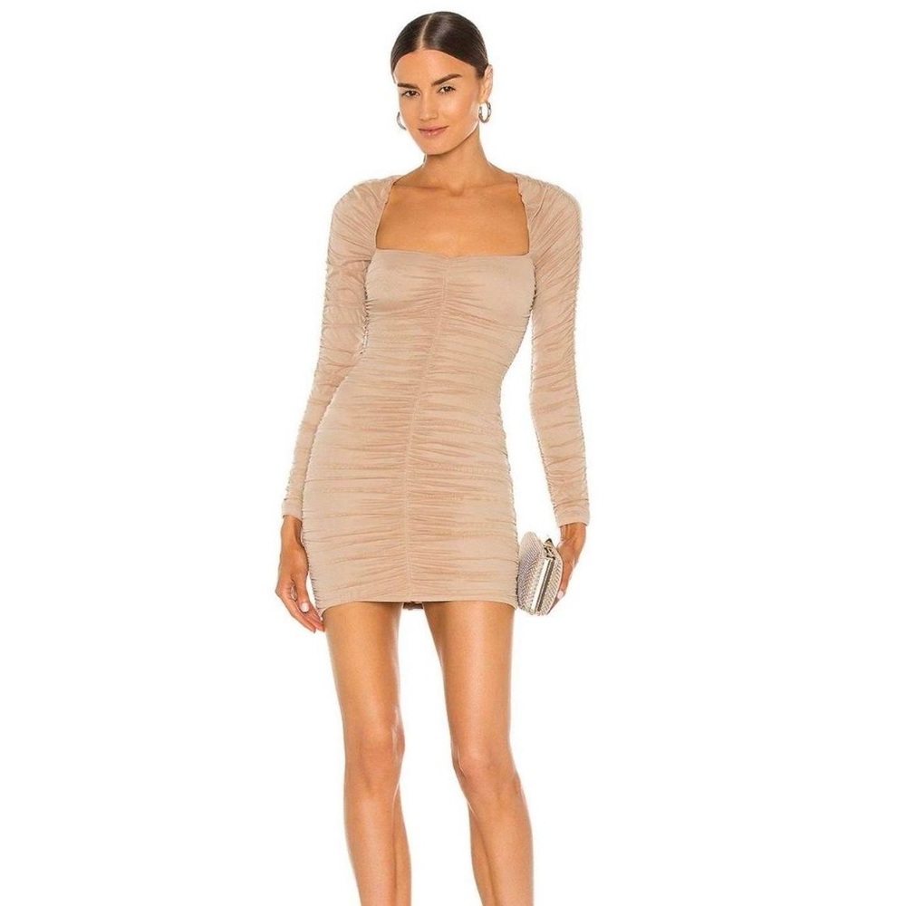 Michael Costello X Revolve beige mini dress